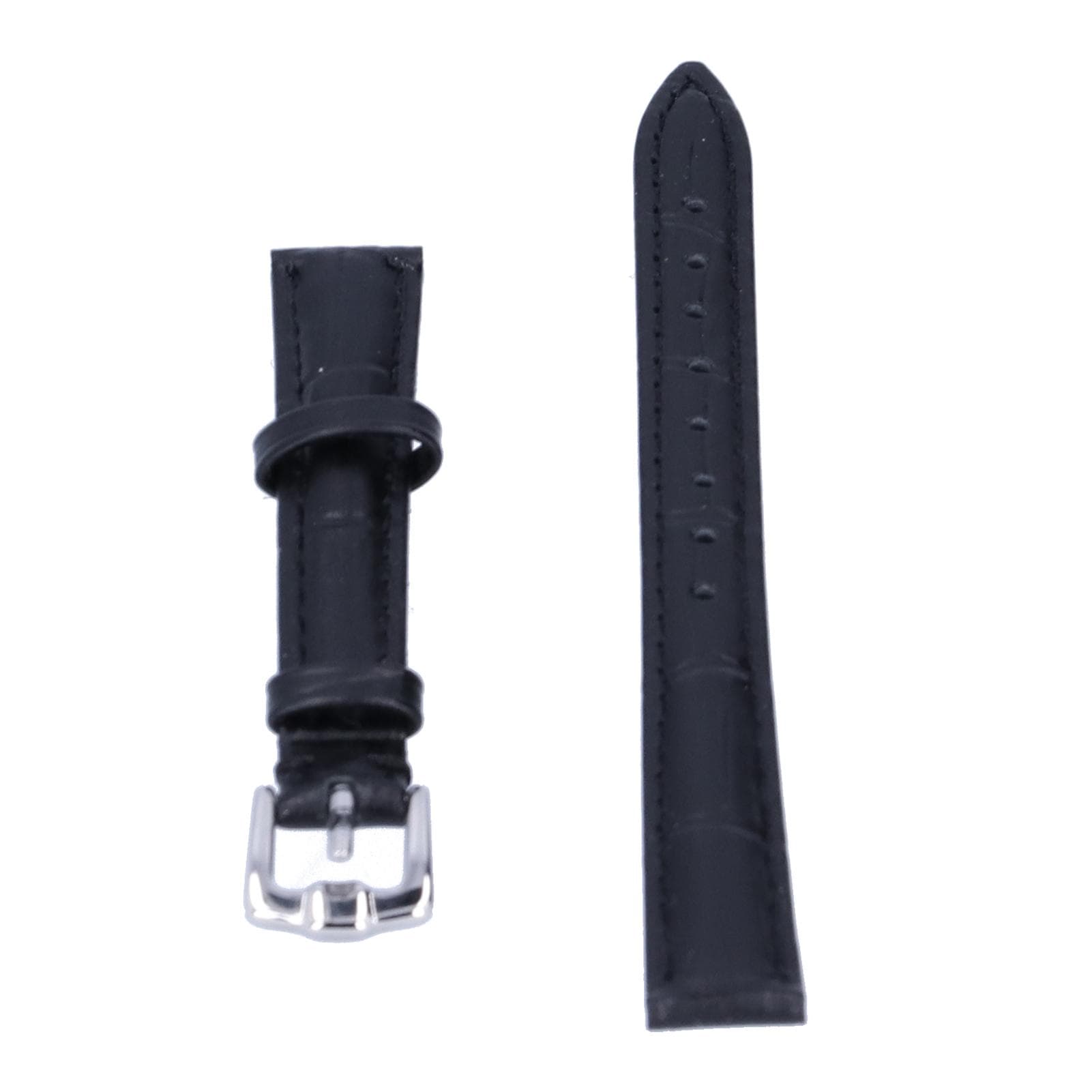 Pin Buckle Watch Band Replacement Unisex Watch Strap Spare Parts Accessory Black16mm / 0.63in