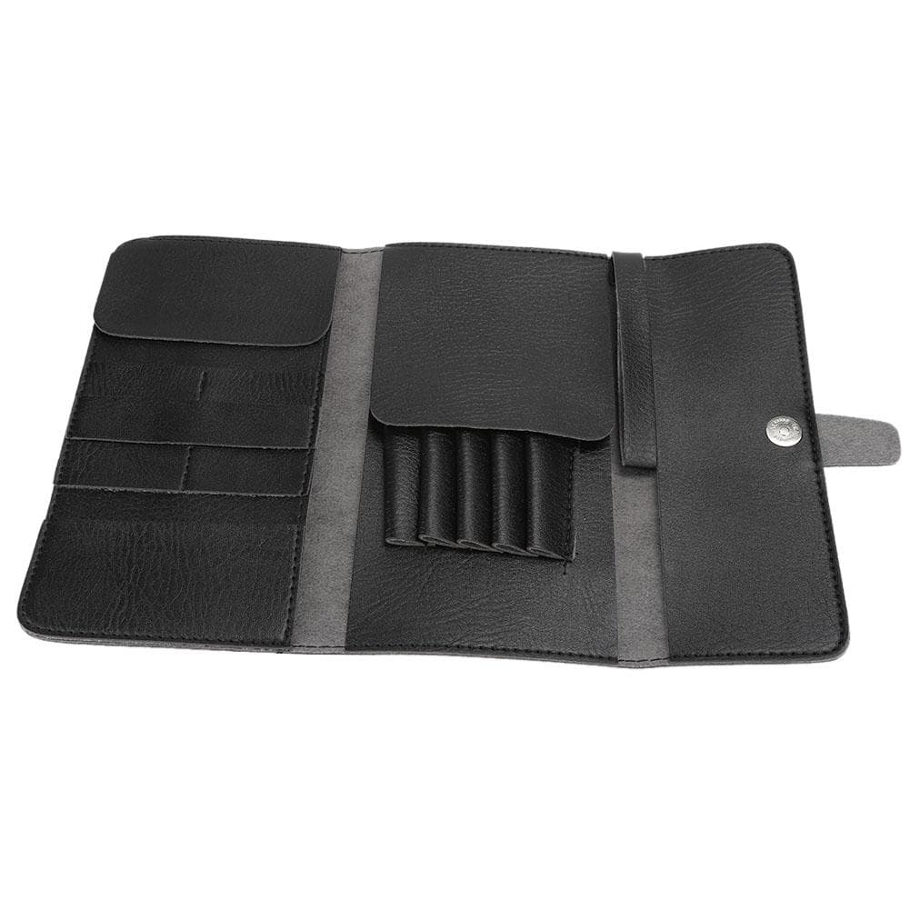 Multi Functional Scissors Hair Comb Handbag Clips Hairdressing Tool Storage Bag Black(Black )