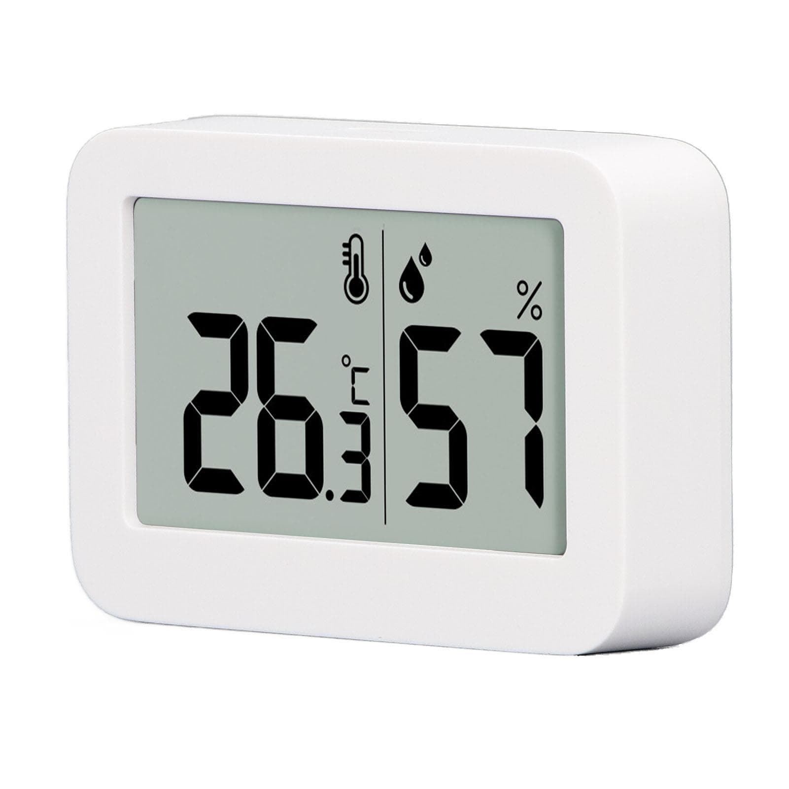Thermometer Hygrometer LCD Display AM PM  Fahrenheit   celsius  Switchable Real Time Monitoring Date Clock Mini