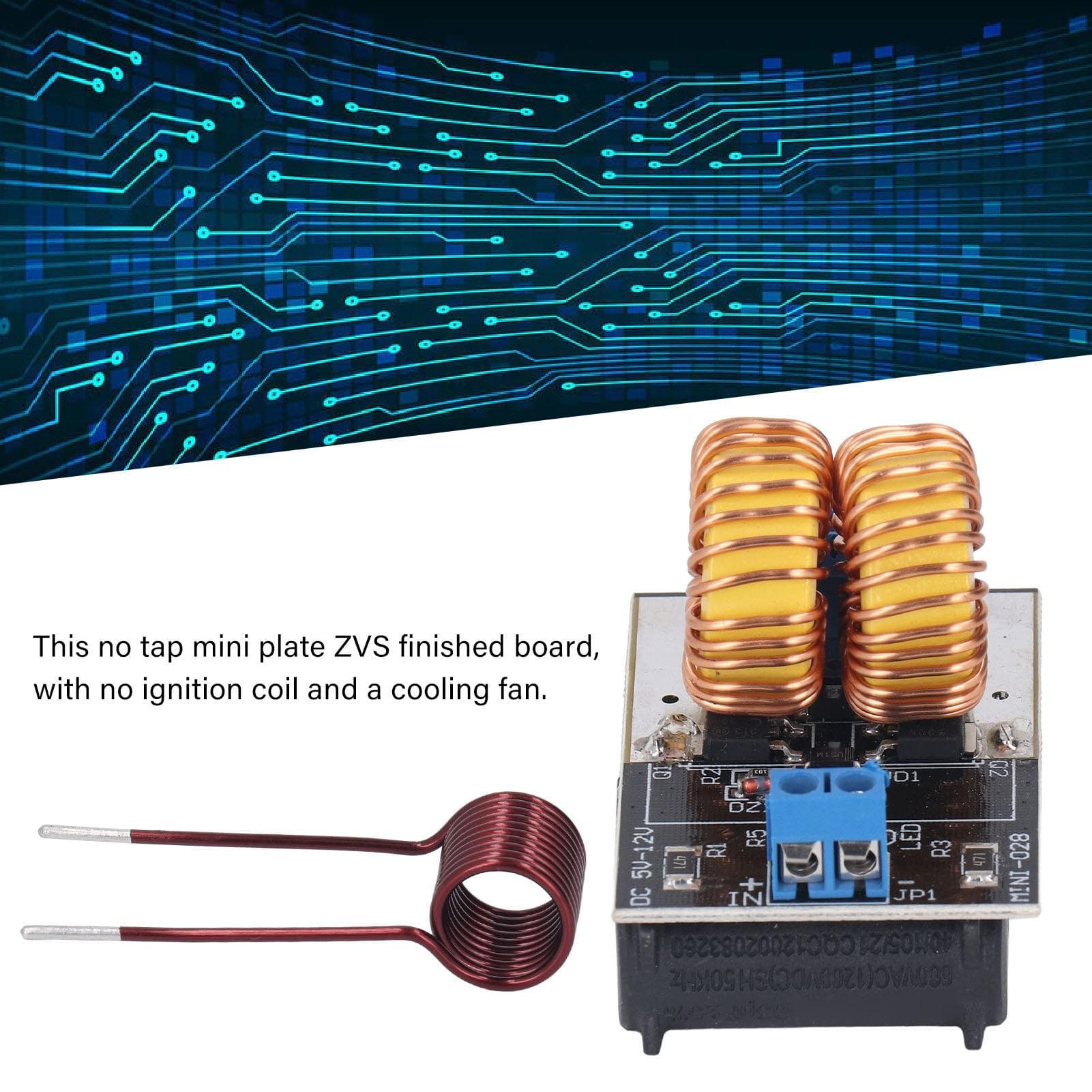 ZH ZVS Low Voltage Heating Module DC 5V to 12V ZVS Driver Board for Melting Gold Silver Copper