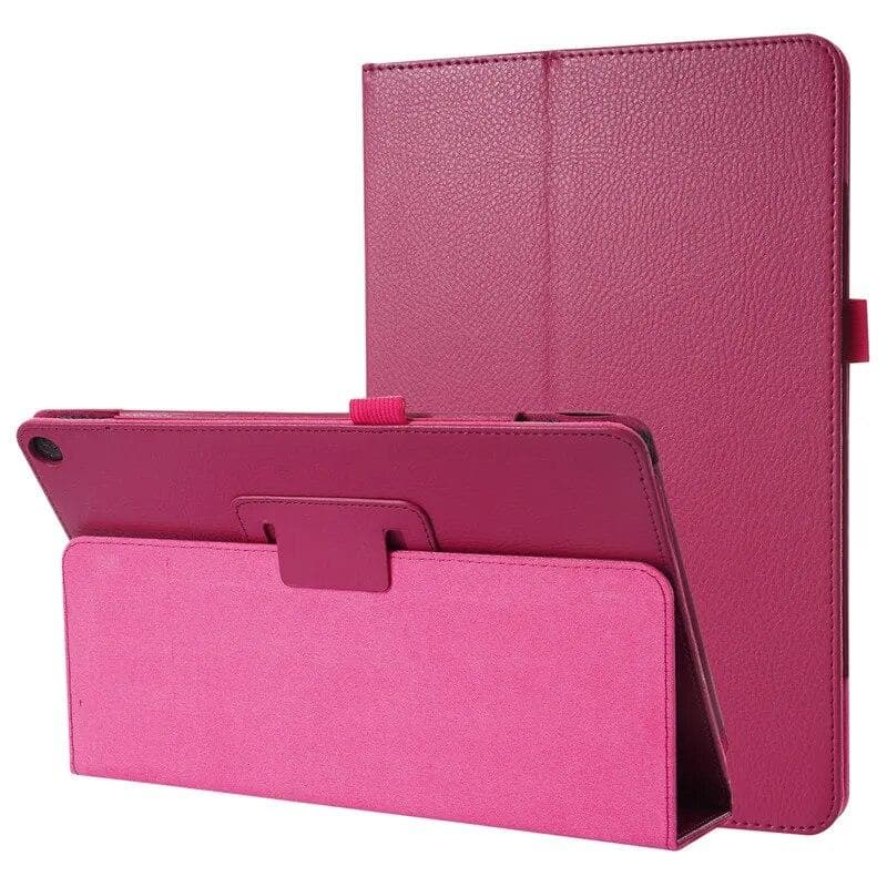 For Fire HD 10 Case 2021 11th Generation 10.1 inch Tablet Coque Flip PU Stand Shell Fire HD10 HD 10 Plus Cover 2021 Fire HD 10 2019 10.1 hot pink
