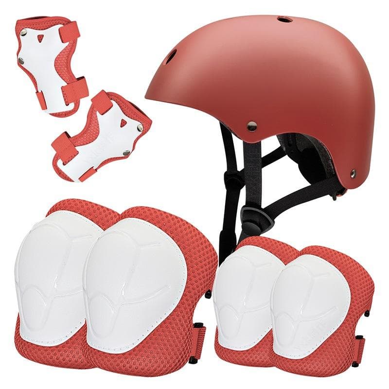 Child helmet protective suit knee elbow pads 2 3 4 5 6 7 8 9 10 11 12 years Girl boy Suitable roller skating skateboards protection equipment set 10-30kg