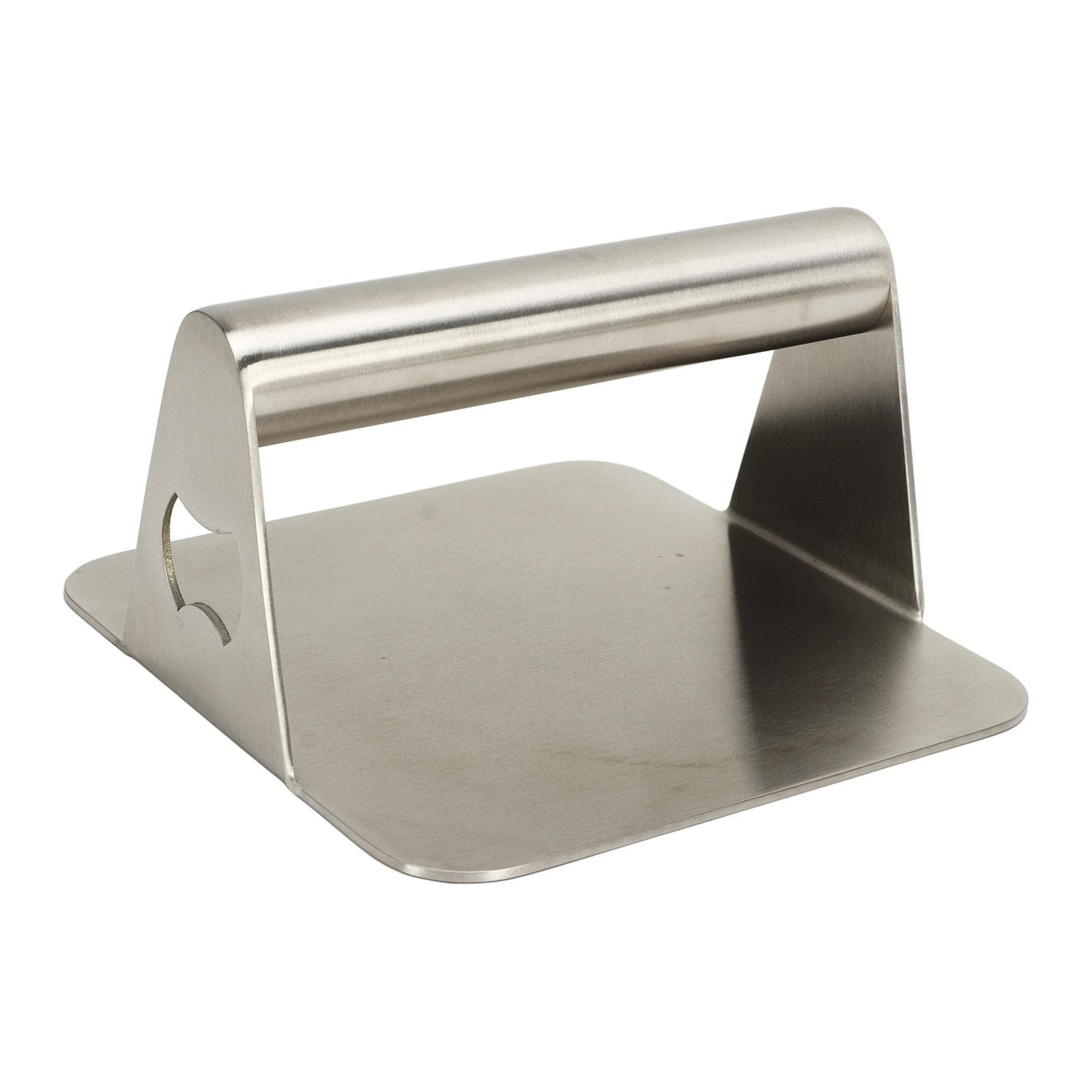 Burger Press Rectangular 304 Stainless Steel Burger Smasher Non Stick Sleek Flat Bottom Hamburger