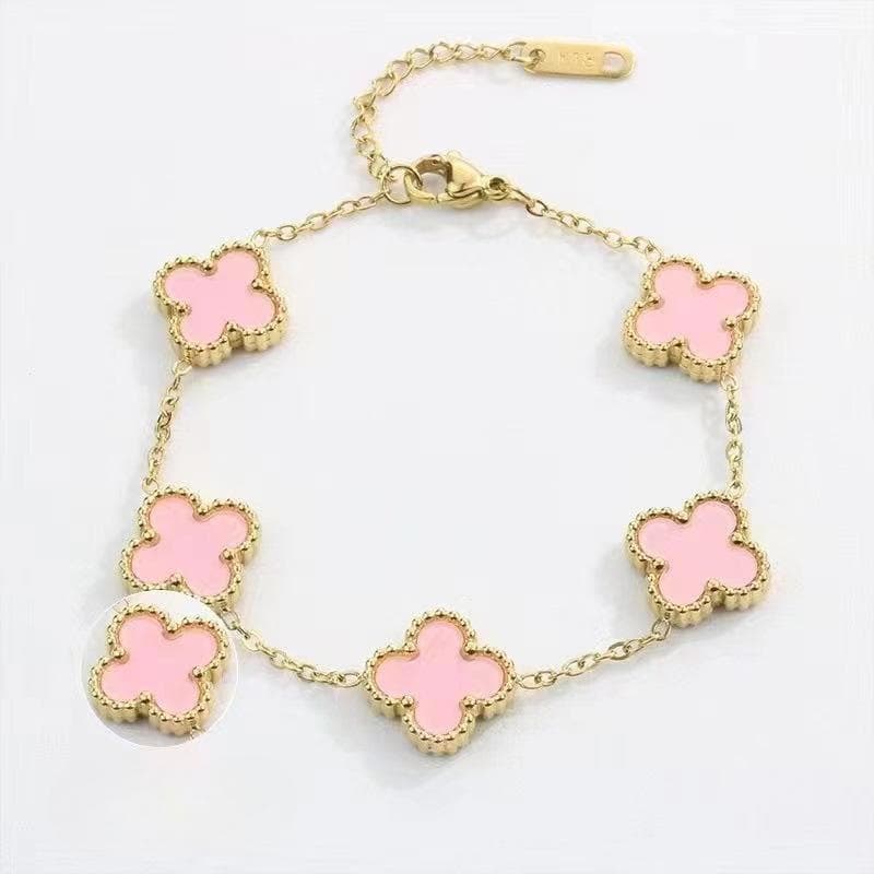 Lucky Four Leaf Clover Bracelet Titanium Steel 18K Light Luxury Non-Tarnish Ladies Bracelet