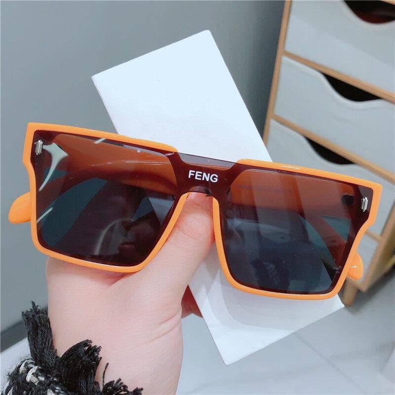 Oversized Sunglasses Women UV400 Protection Fashion Square Frame Glasses for Driving Outdoor Travel Sunglasses