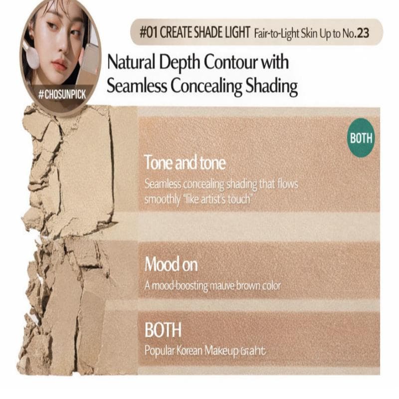 ETUDE Contour Powder 10g + 01 Jaw Brush Special Set #01 Create Shade Light
