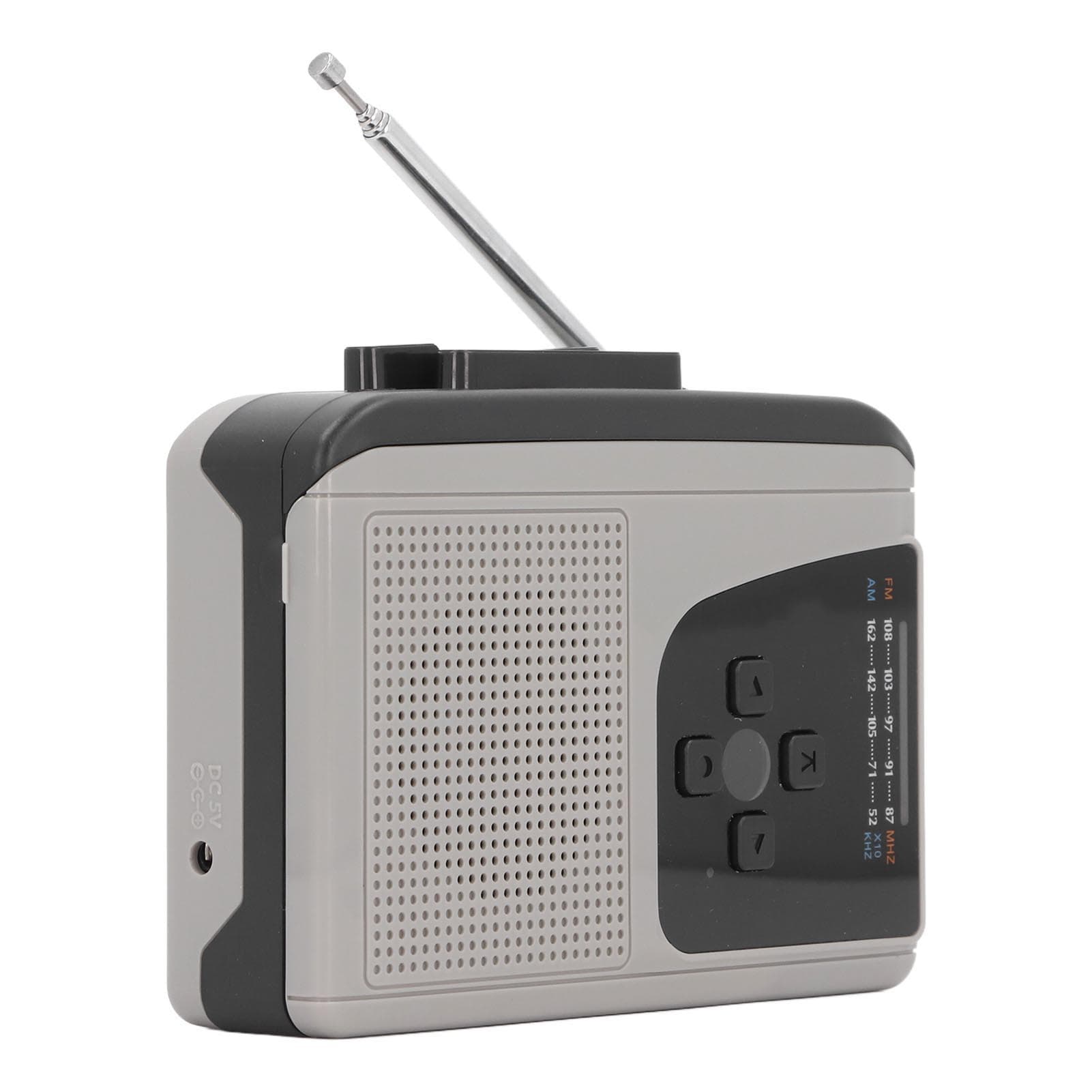 Portable Cassette Player Recorder Built in Microphone Speaker 2 AA Battery USB Power Supply AM FM