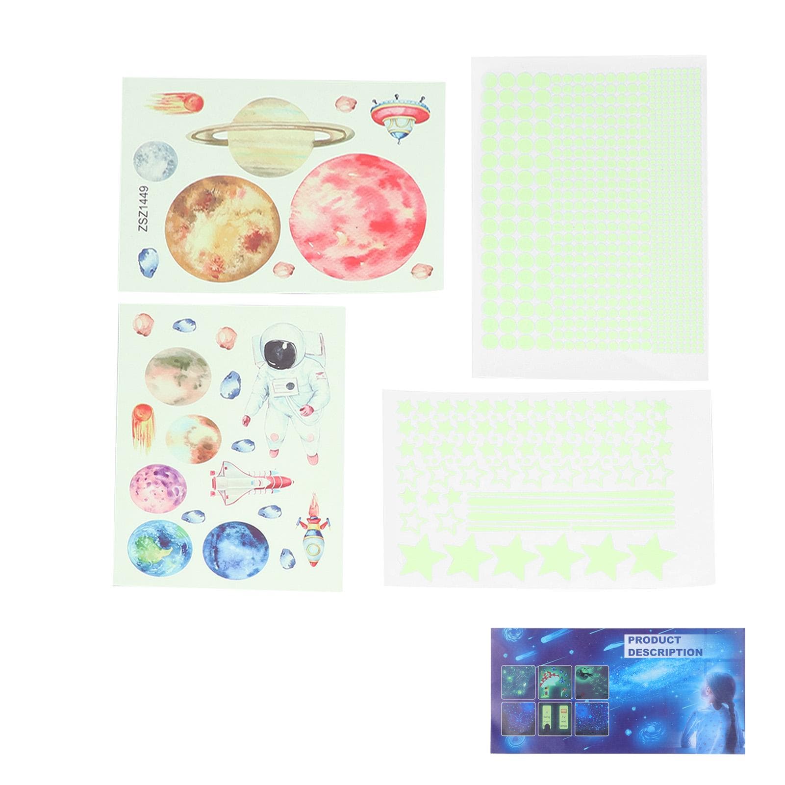 Glowing Star Luminous Wall Sticker Harmless PVC Wall Paper for Office Bedroom Decoration