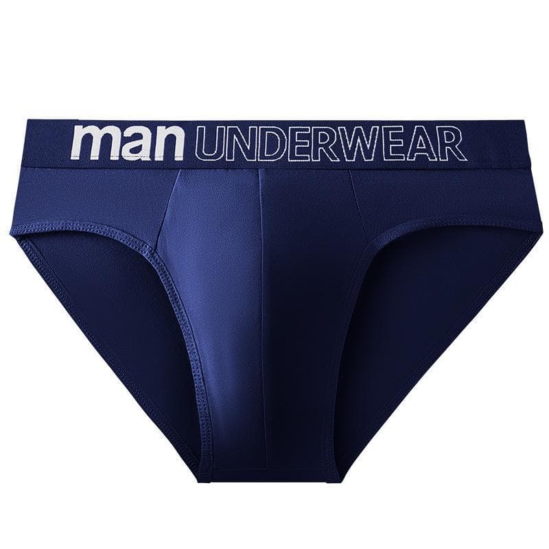 Men's Mid-Waist Breathable Briefs - Comfortable Loose Fit for Teens & Students 2XL (120-140 catties) navy blue