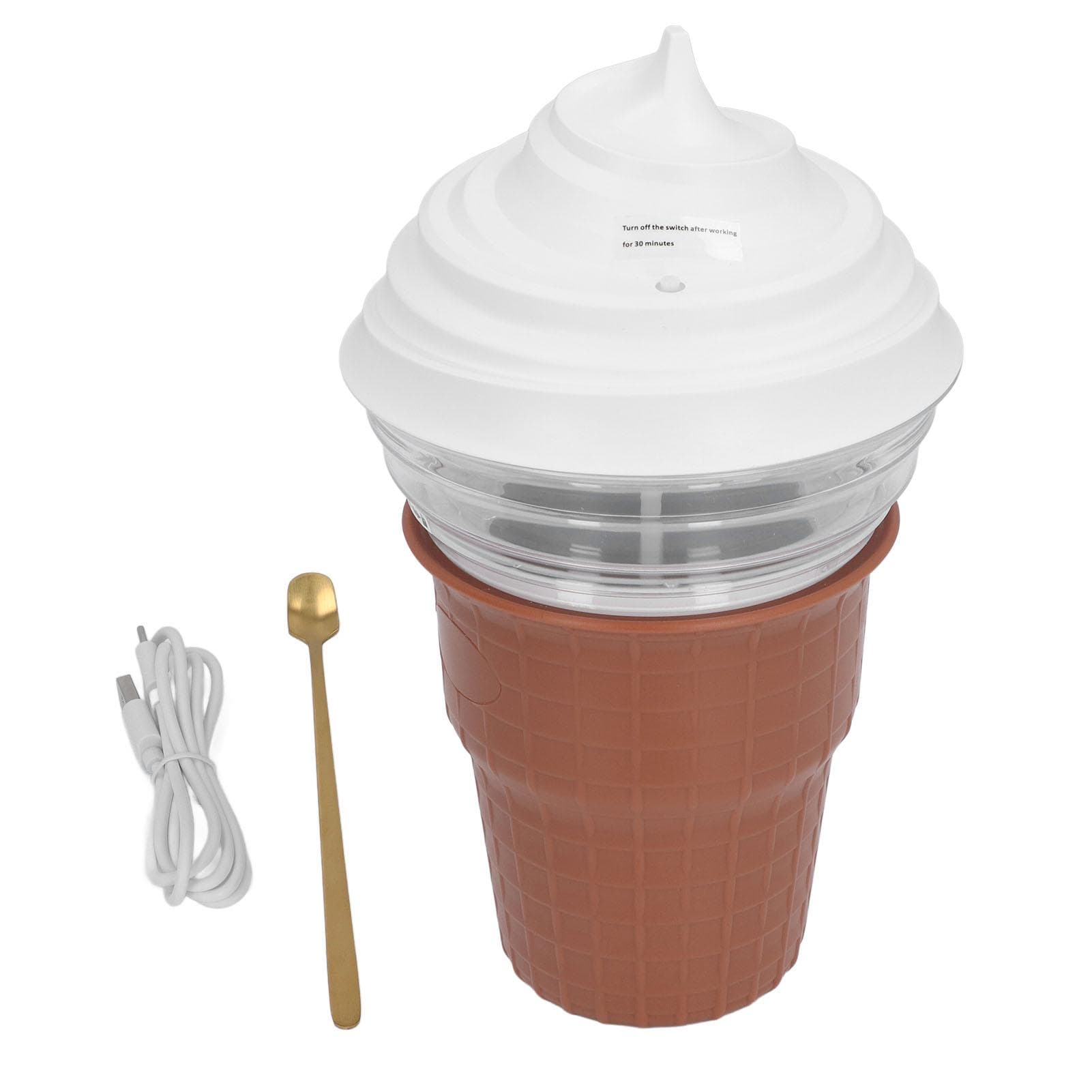 Mini Ice Cream Machine 450ml Capacity Multi Purpose Automatic Electric Ice Cream Maker for Homemade