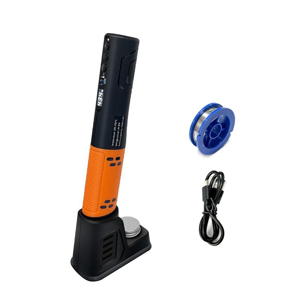 Portable Intelligent Electric Soldering Iron 200-450 celsius Multifunctional USB Soldering Welding Pen orange
