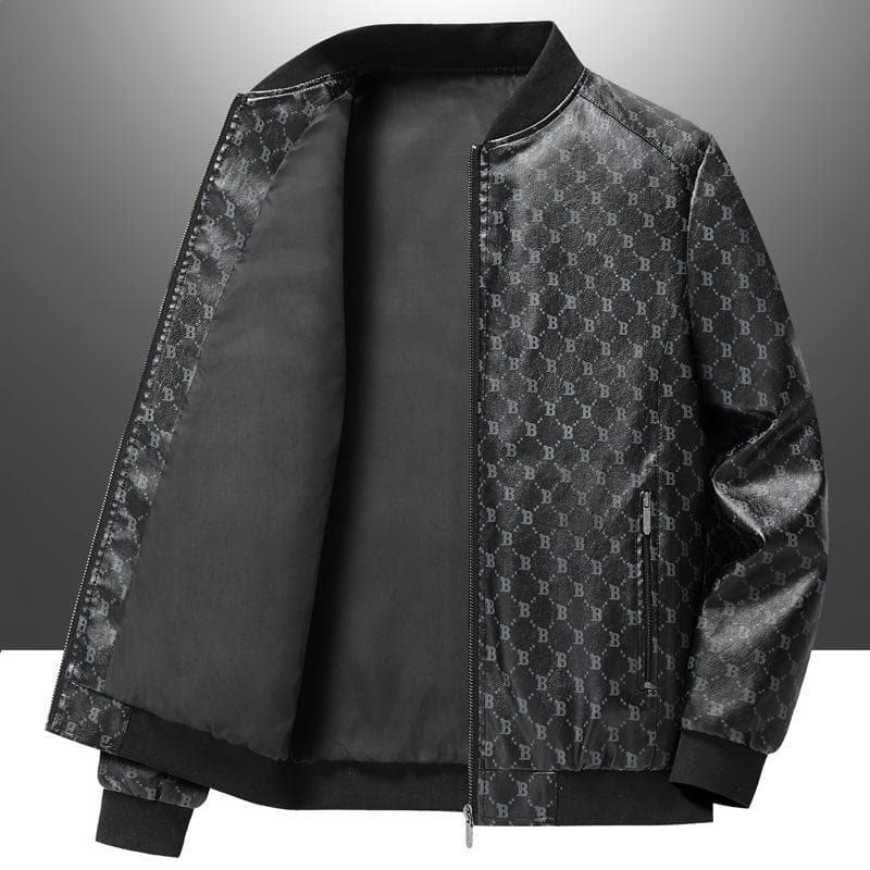 Autumn Leather Jacket Men's New Trendy and Handsome Large Size Spring and Autumn Korean Style Leisure Motorcycle XL