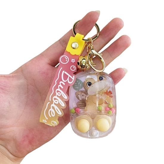 Game Console Keychain Mini Portable Cartoon Print Mermaid Water Cooler Keyring Bell Decor Children F