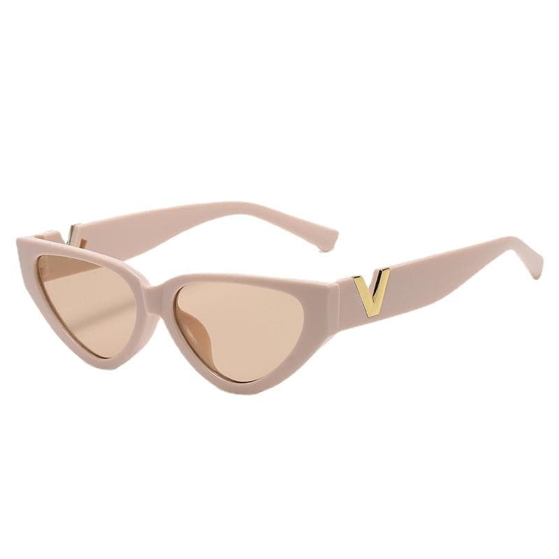 Vintage Small Cat Eye Sunglasses Women UV400 Square Designer Glasses Retro Chic Eyewear Oculos De Sol As shown in figure