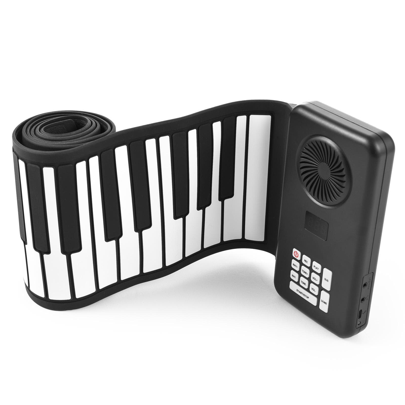 88 Key Portable Piano Handroll Electronic Piano Environmental Silicone Foldable Piano Home Practice white