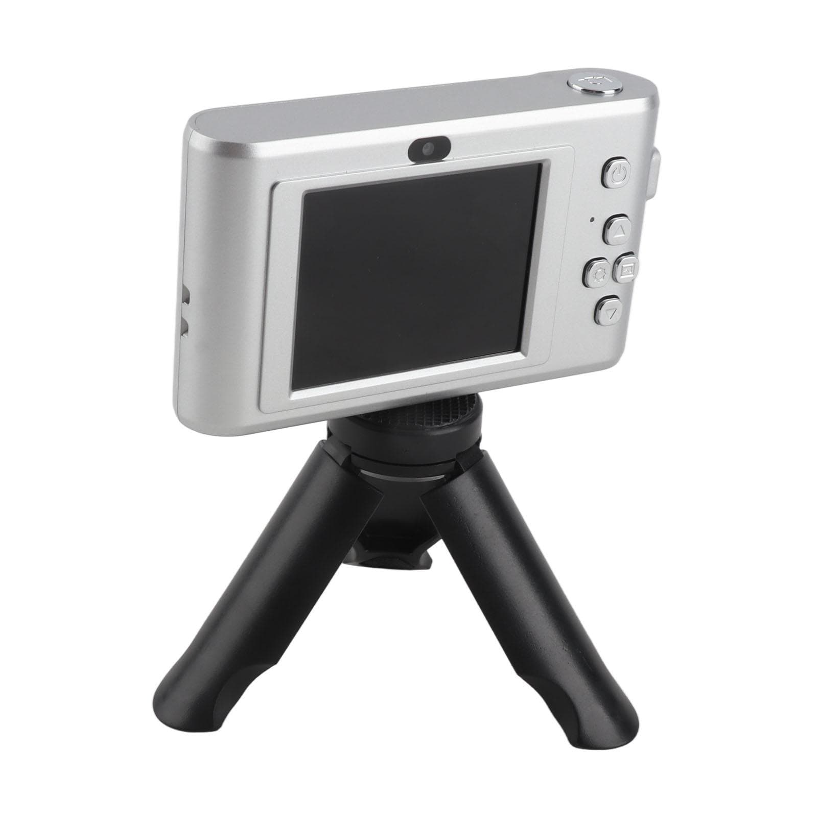 Digital Camera with Front and Rear Dual Lenses 50MP HD 2.4 Inch TFT Screen Autofocus Pocket Compact silver