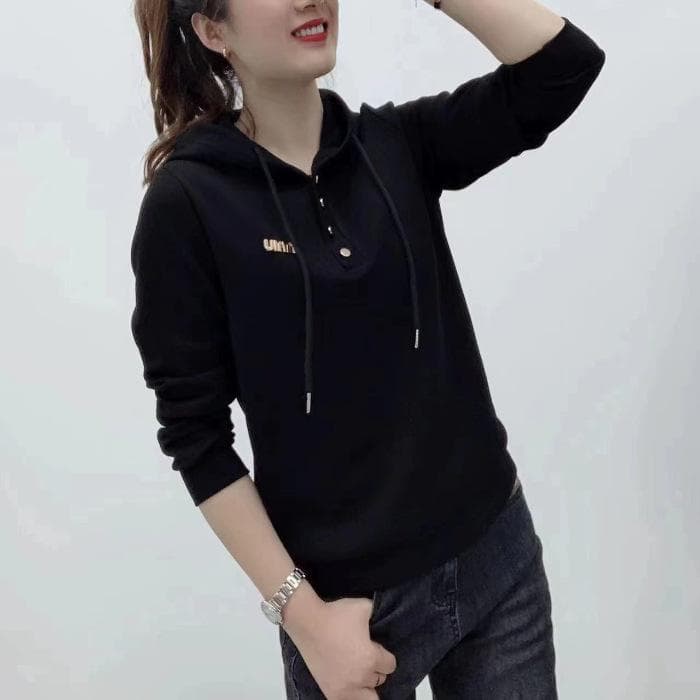 Hooded Sweatshirt for Women's Spring New Long-sleeved Thin Hoodie Top Loose Hoodie Base Shirt Spring Suit 5XL