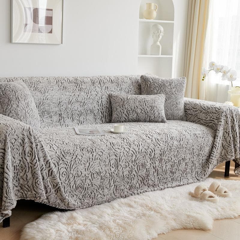 Rose Plush Couch Covers Sofas Towel Blanket One Piece Sofa Slipcover Thicken Non-slip Sofa Cover Cloth Universal Couch Blanket 180x130cm1pcs