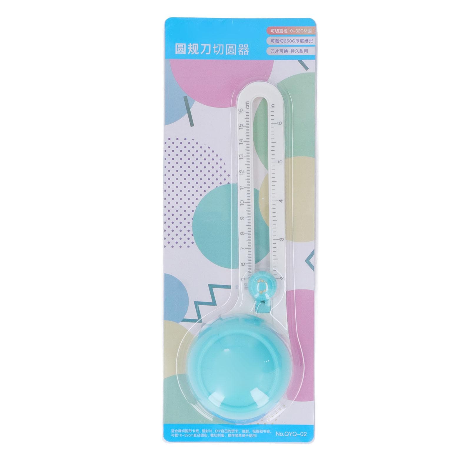 Circular Paper Cutter 360 Degree Rotation Clear Scale Slide Adjustment Anti Slip Circle Paper