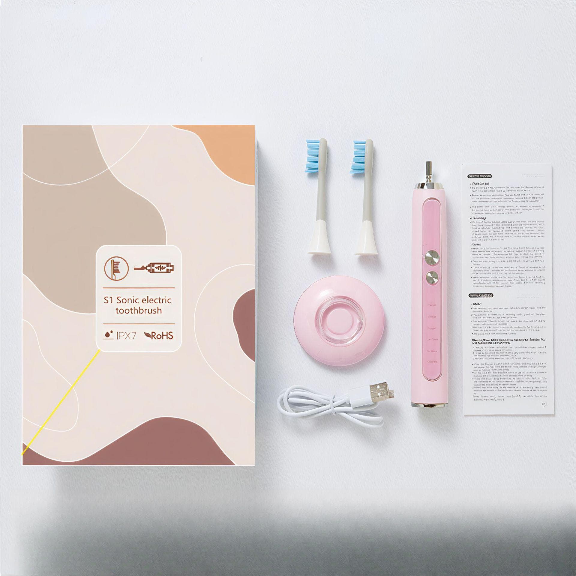 Wireless Charging Sonic Toothbrush Smart Five-speed Waterproof Soft-bristled Household Electric Toothbrush