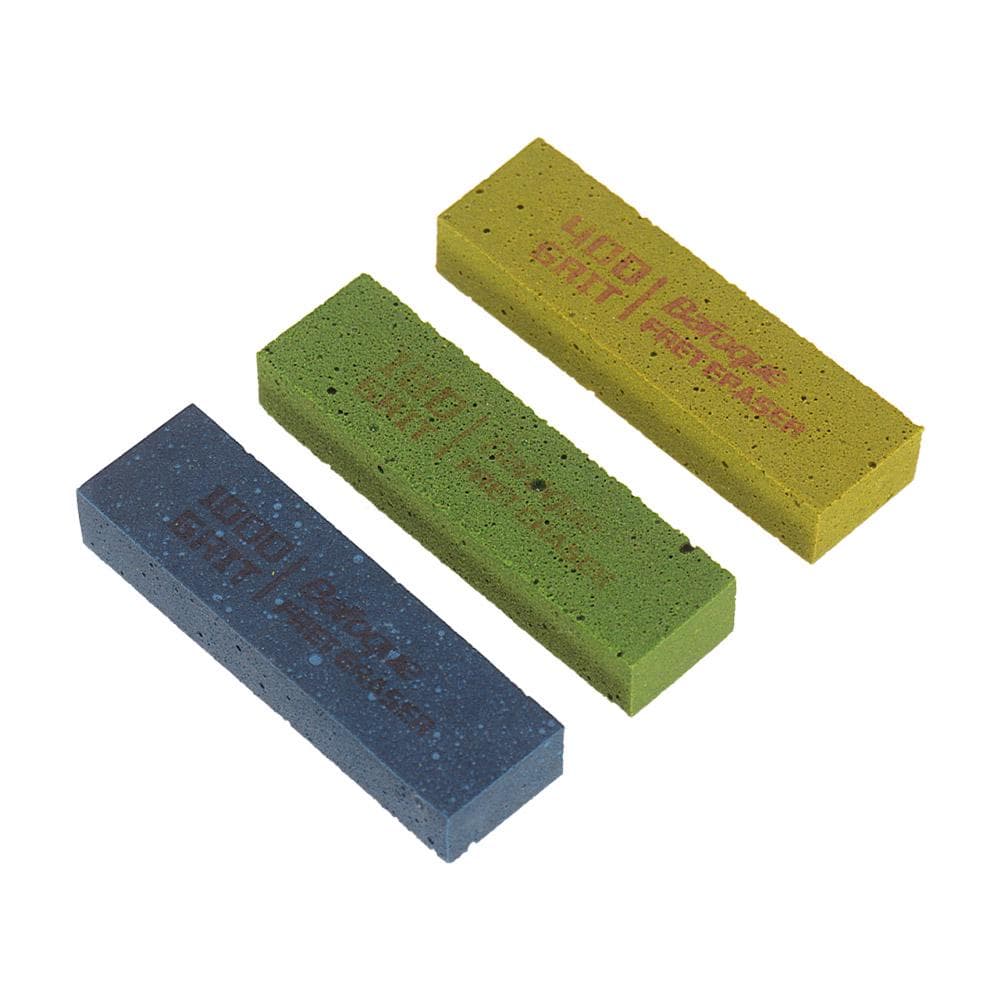 Guitar Fret Polishing Erasers Abraisive Rubber blocks for Polishing Fret Wire 180 Grit & 400 Grit 180&400&1000grit multicolour