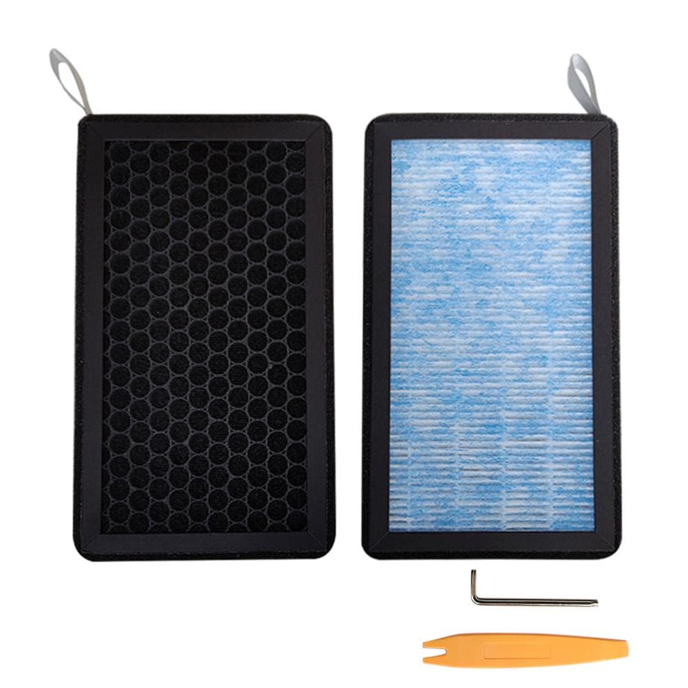 Air Filter, 2 Pack HEPA Activated Carbon Cabin Air Filter Replacement for Tesla Model 3 Model Y black