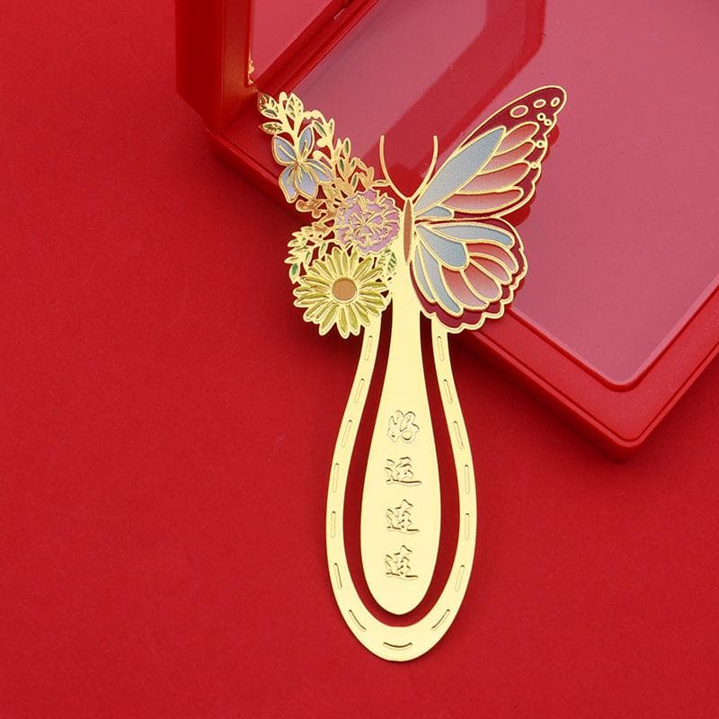 Chinese Style Metal Bookmarks Exquisite Hollowed Out Butterfly Clip Pagination Marks Student Office School Supplies Gifts