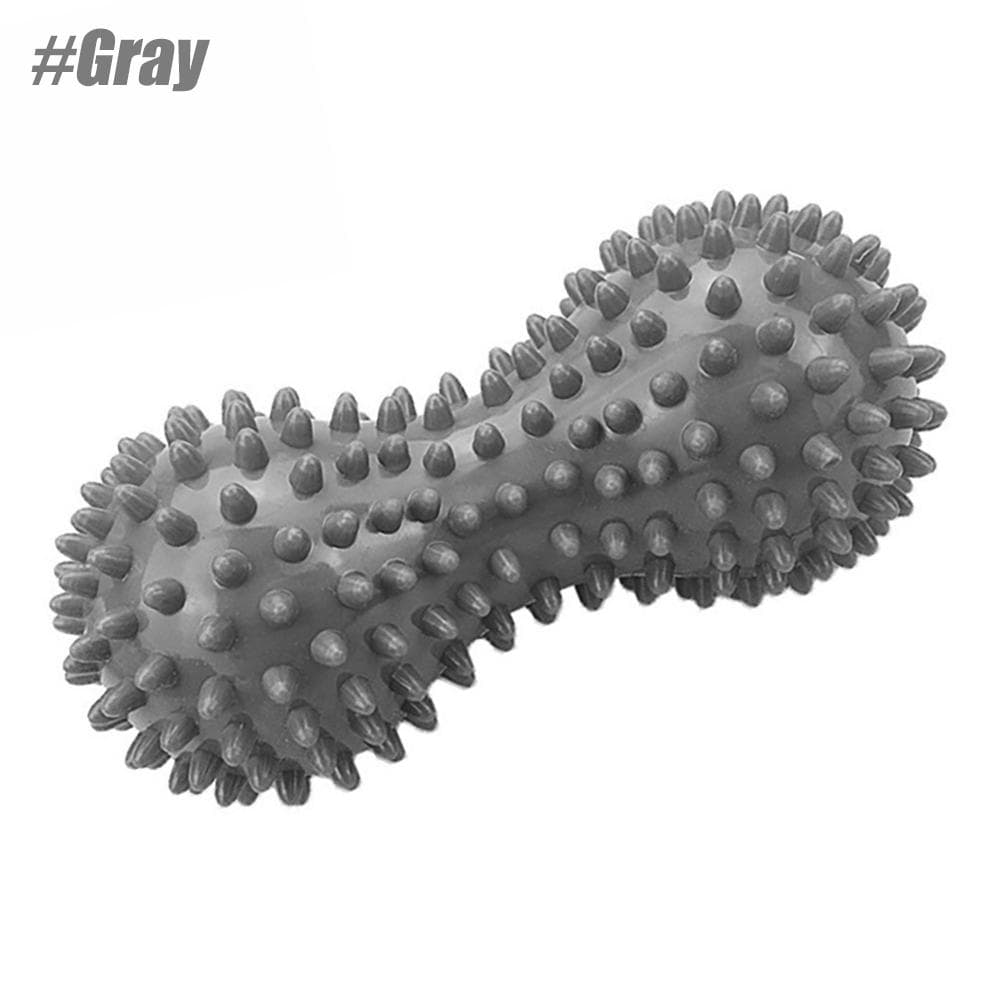 Peanut Ball Foot Massage Ball,Spiky Massage Ball for Trigger Point Therapy,Deep Point Massage,Plantar Fasciitis,Neck Pain Relief gray