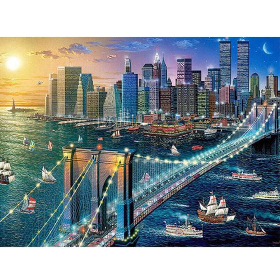Drill Diamond Painting New York City Bridge Needlework Mosaic Embroidery 40X50CM