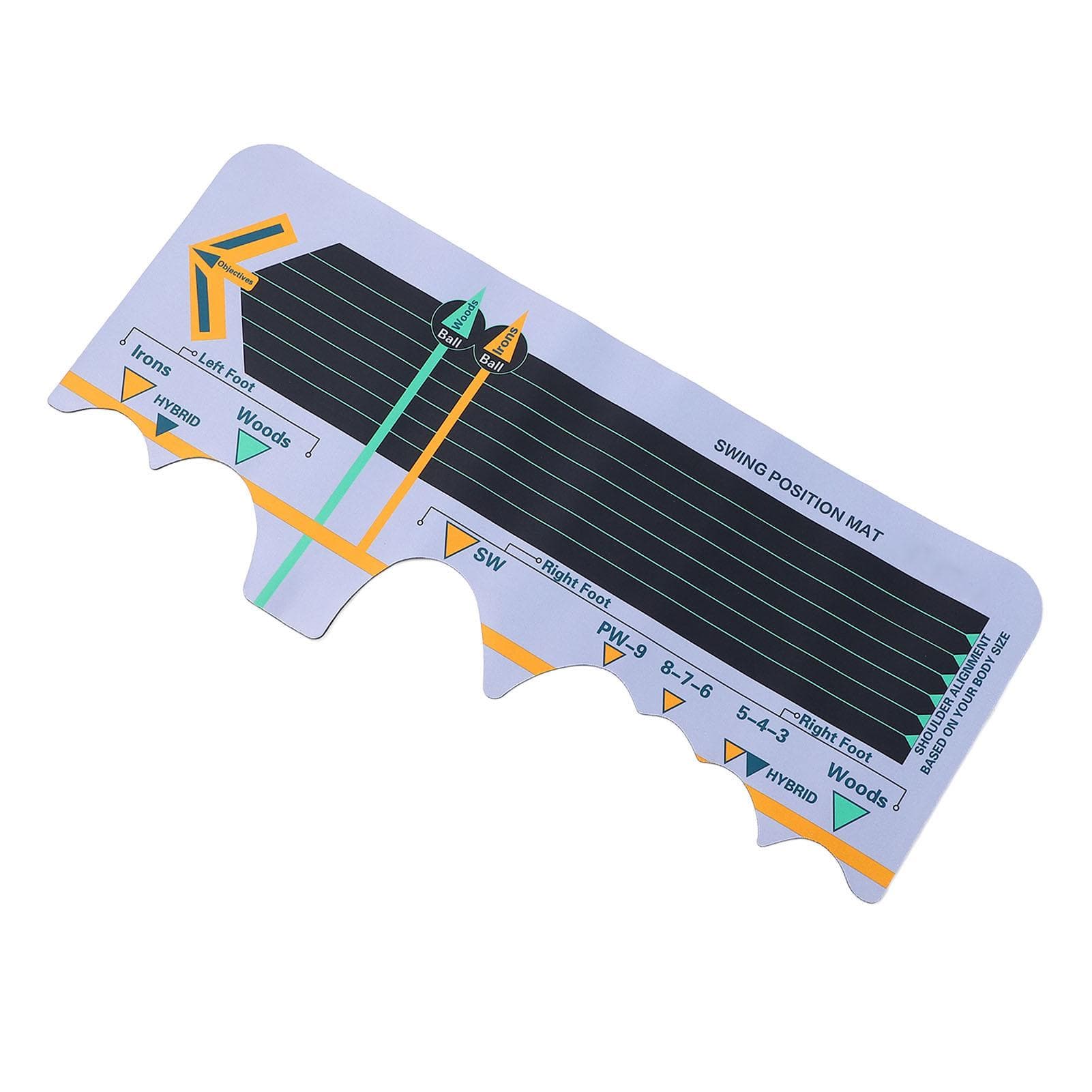 Golf Practice Swing Mat Improve Hitting Accuracy Stable Golf Stance Board Swing Trainer for