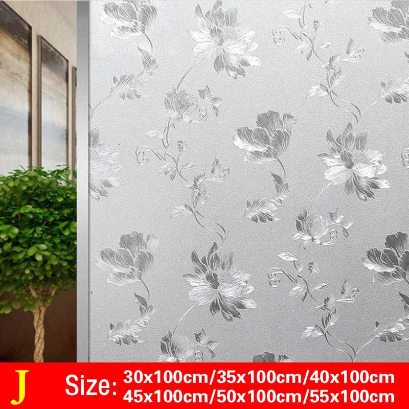 1Roll Home Decor Privacy Window Glass Film Sticker Stained 3D Decorative Self-adhesive Stickers 55x100cm