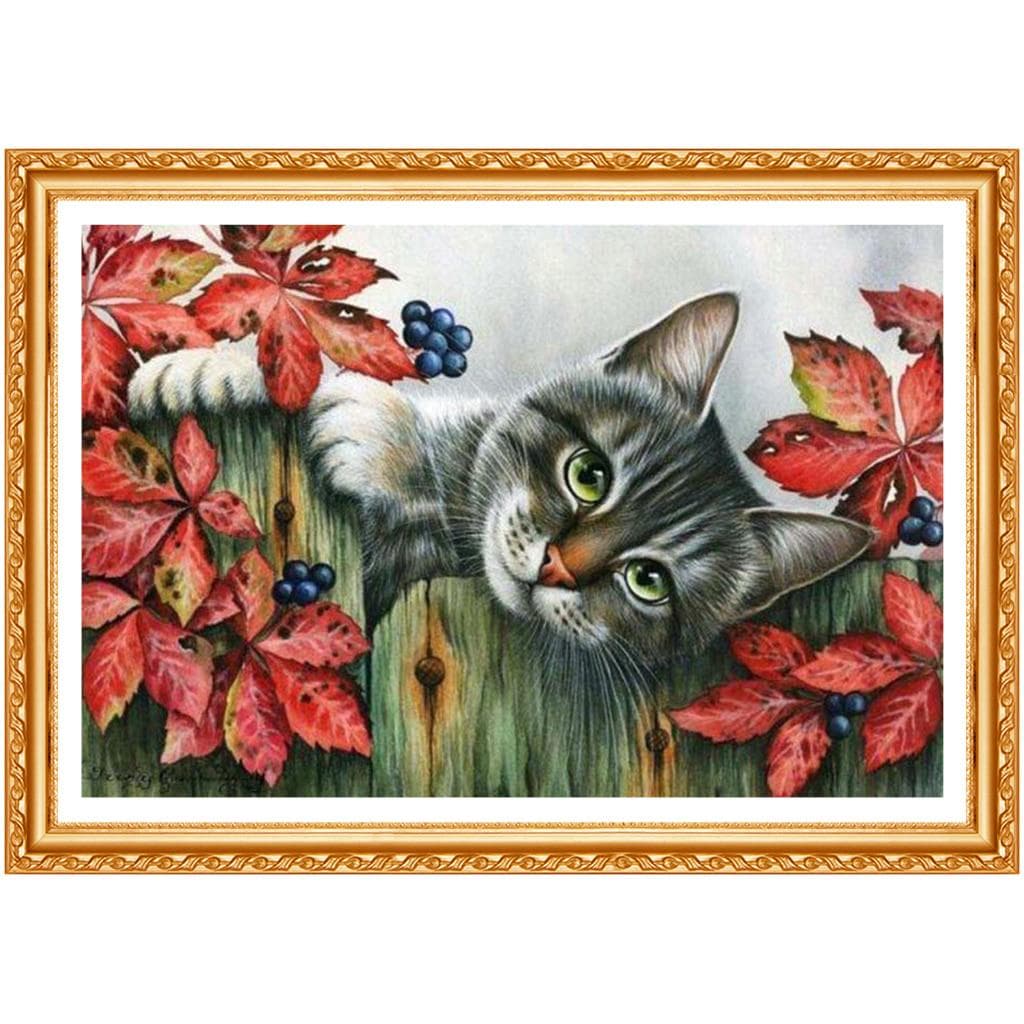 Embroidery Sale Cats 5D Diamond Painting Full Round Drill Butterfly Cross Stitch Mosaic Animals 20X30CM