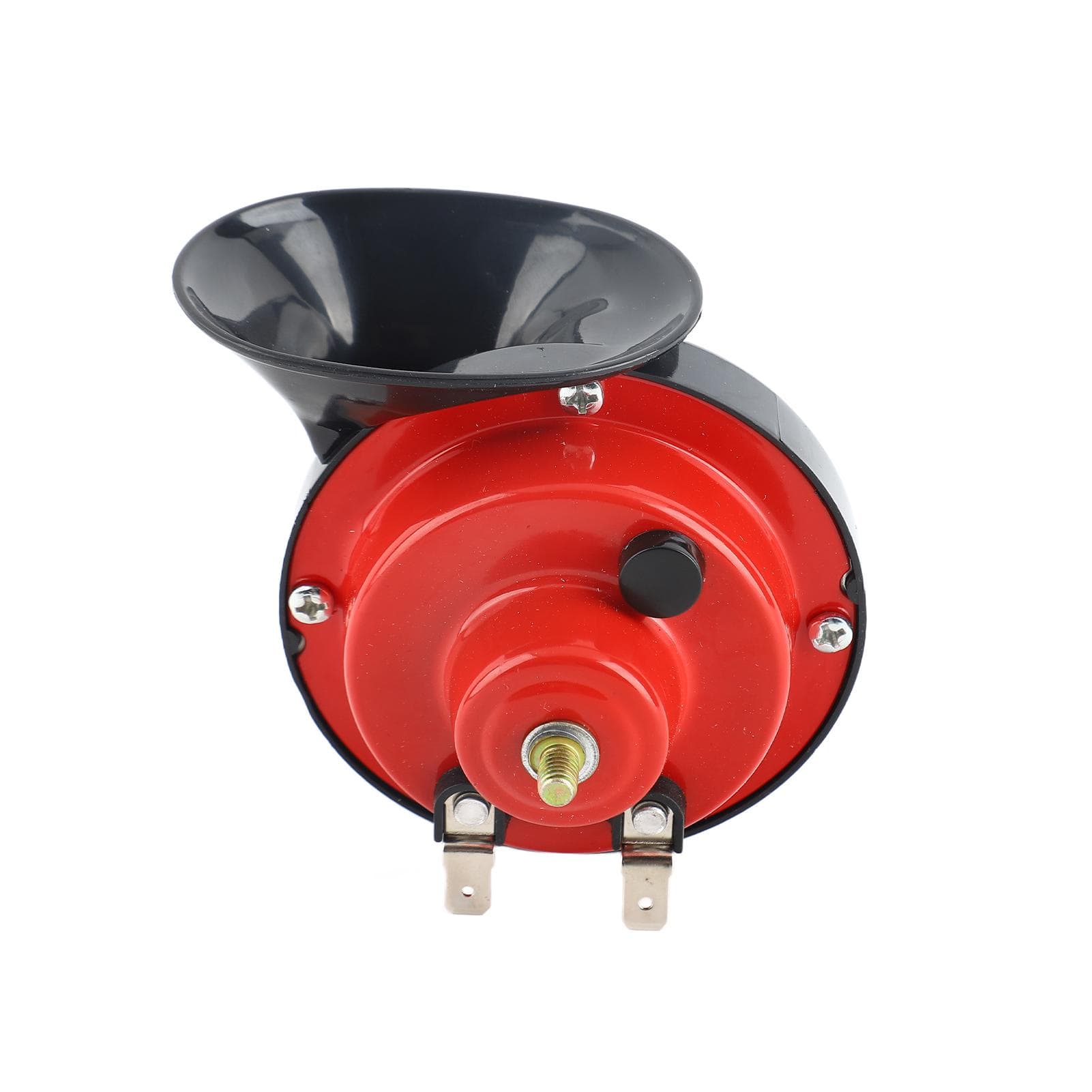 Motorcycle Horn Metal Non Oxidized ABS Structure 12V Vehicle Horn for Truck Karts black