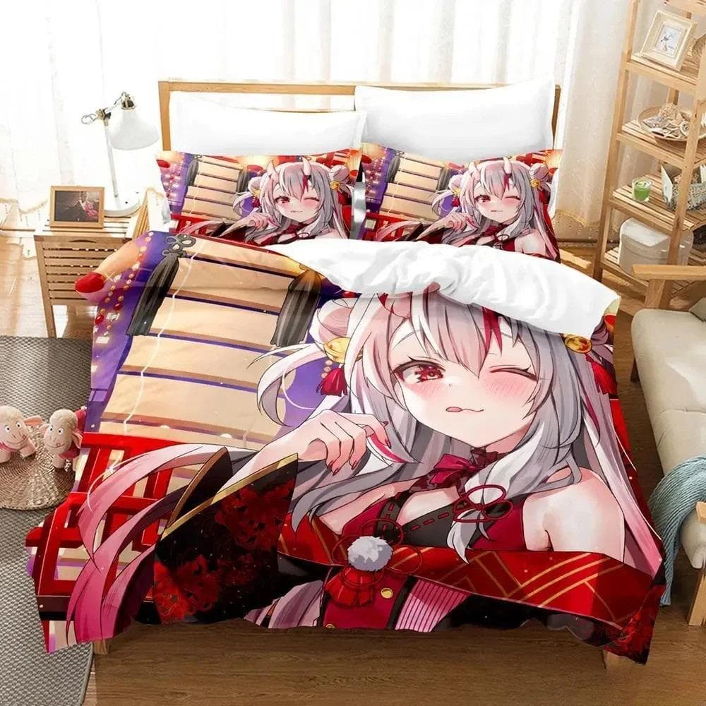 3D Nakiri Ayame Bedding Set Single Twin Full Queen King Size Bed Set Adult Kid Bedroom Duvetcover Sets Anime parure de lit Bed 70x133cm 2pcs