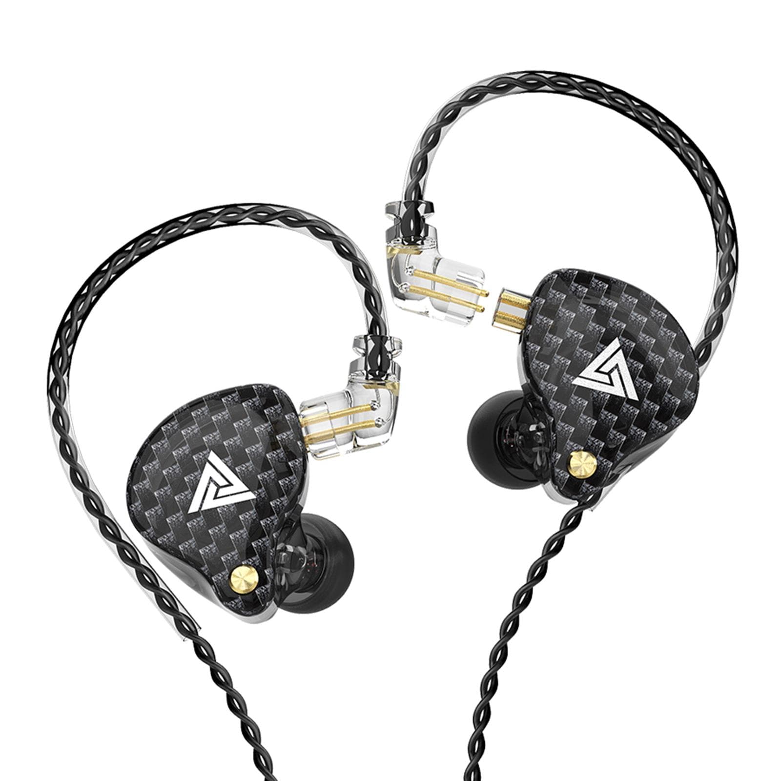 VK4 3.5mm Wired Headphones In-ear Sports Headset Moving Coil Music Earphones In-line Control with black