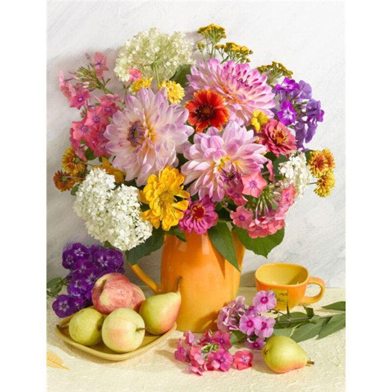 5D Diamond Painting Flower & Fruit Diamond Embroidery Cross Stitch 20X30CM
