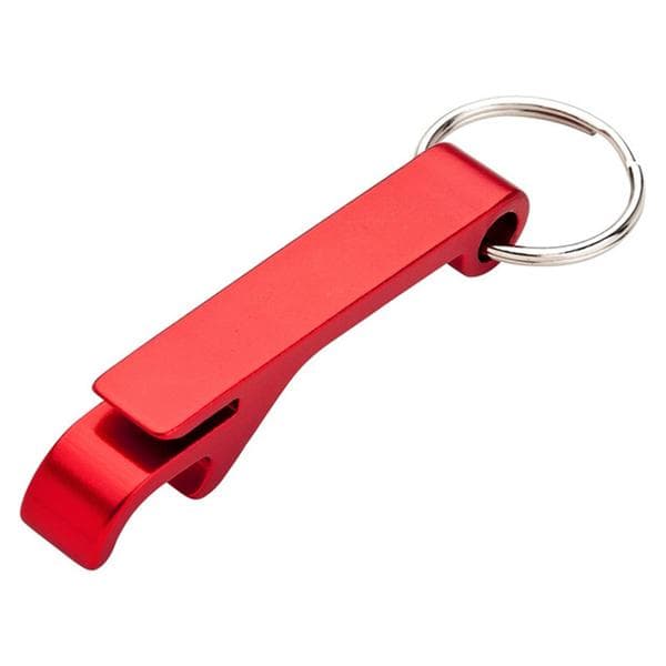 Portable 4 in 1 Bottle Opener Key Ring Chain Keyring Keychain Metal Beer Bar Tool For Home red