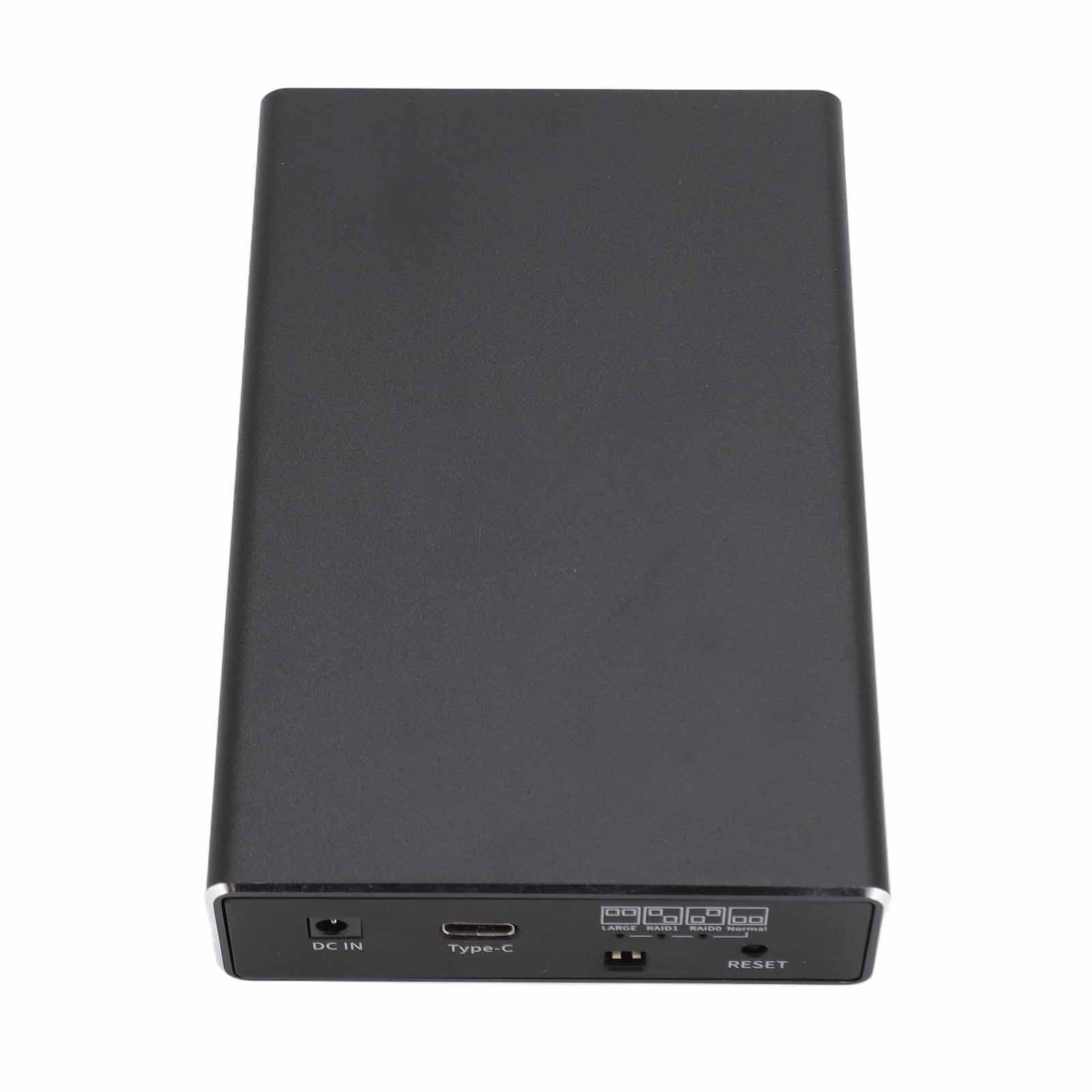 Dual Bay External Hard Drive RAID Enclosure USB C 10Gbps 2.5 Inch Dual Bay HDD Enclosure for 2.5