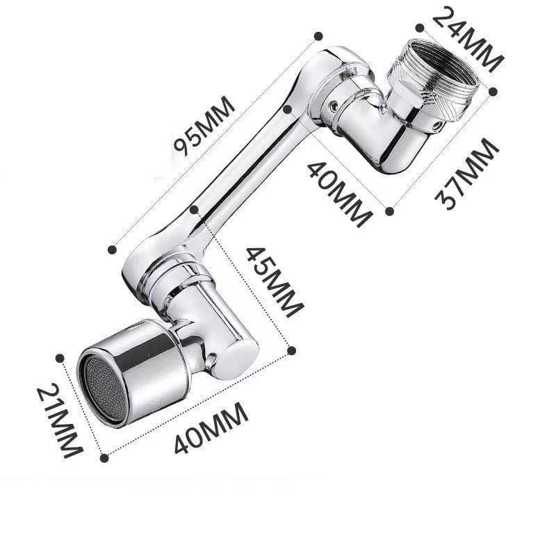 Universal 1440 ° Kran-spraying Head for Extension Mixers, Aerator, A Barboter Nozzle, A Kitchen Crane, A Washbasin's Hand for A Washbasin One mode white