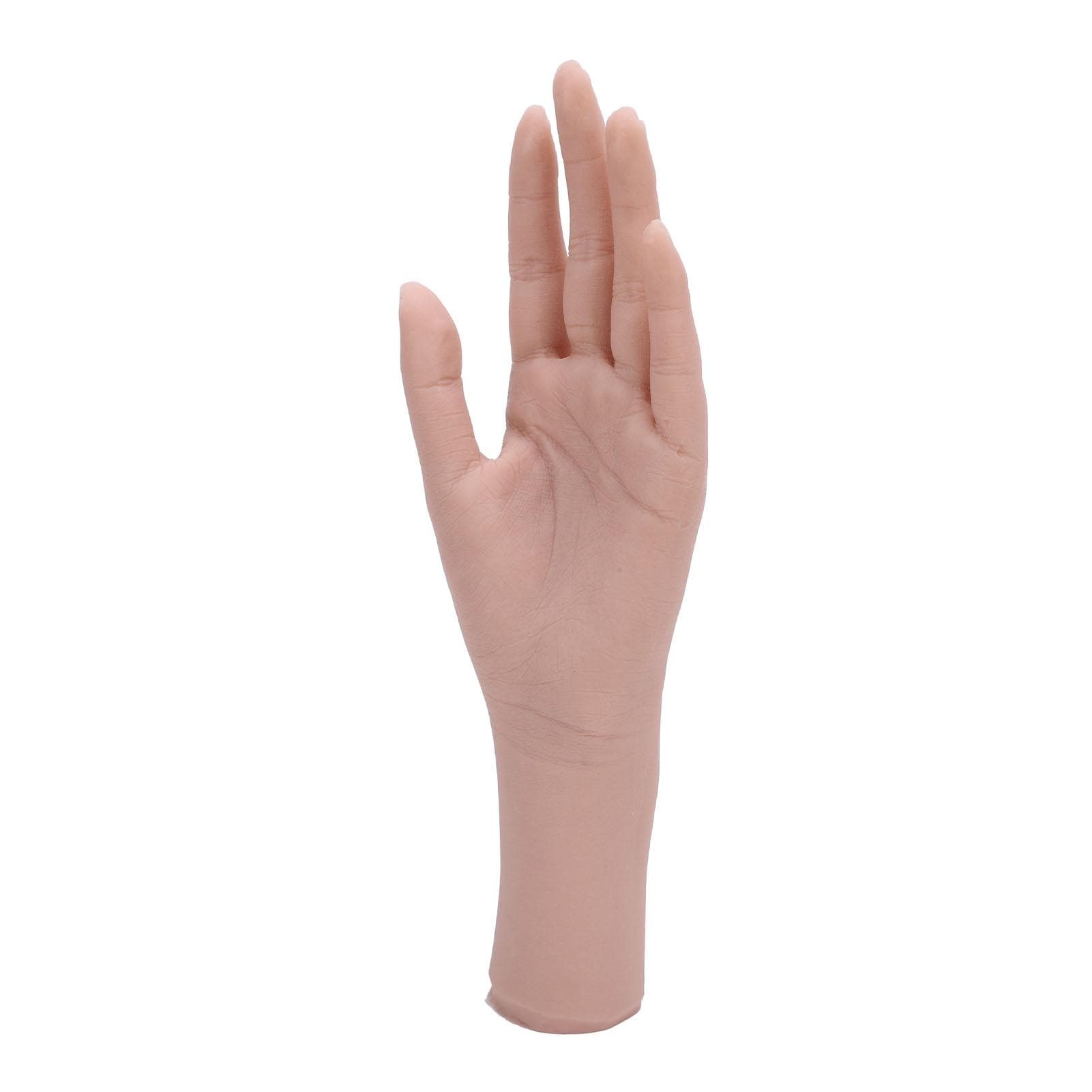 Realistic Silicone Female Hand Model Nail Training Hand Soft Flexible Silicone Female Mannequin left