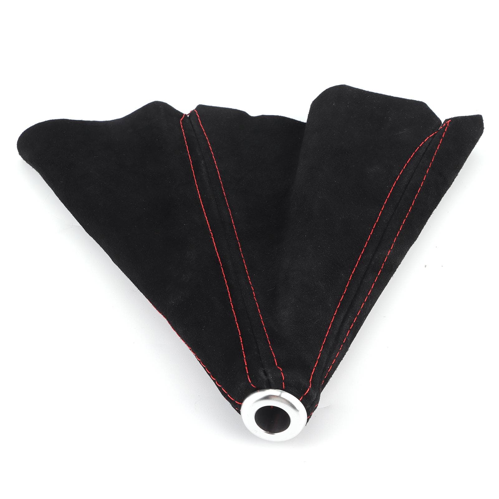 Shifter Lever Dust Cover Boot Gaiter Car Interior Suede Universal for Most VehiclesRed Stitching