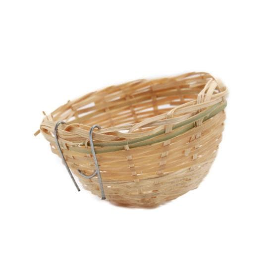 Bird Nest Natural Materials Hand-woven with Hook Pet Bird Parrot Bamboo House Bird Supplies