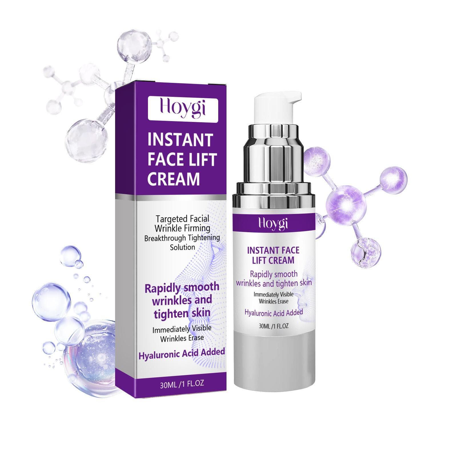 30ml Instant Face Lift Cream, With Hyaluronic Acid, Collagen, Kojic Acid And Retinol, Deep Moisturizing And Firming Facial Skin Face Cream 30ml