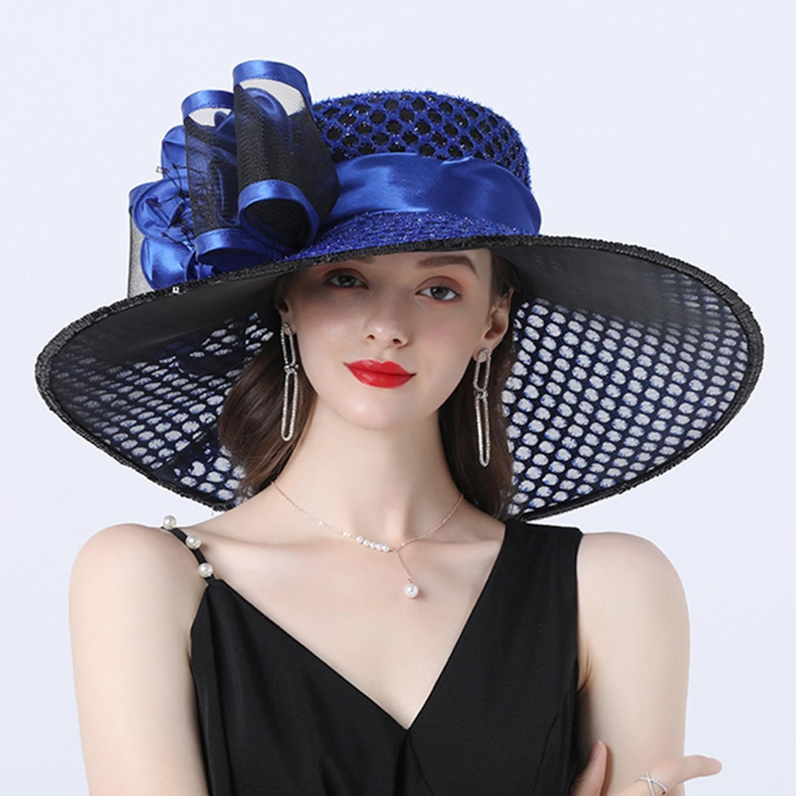 Wide Brim Phrase Women Church Hat Wide Brim Sun Hats For Wedding Tea Party Fascinator Hat Use Beach Cap Tea Party Dress Cap L