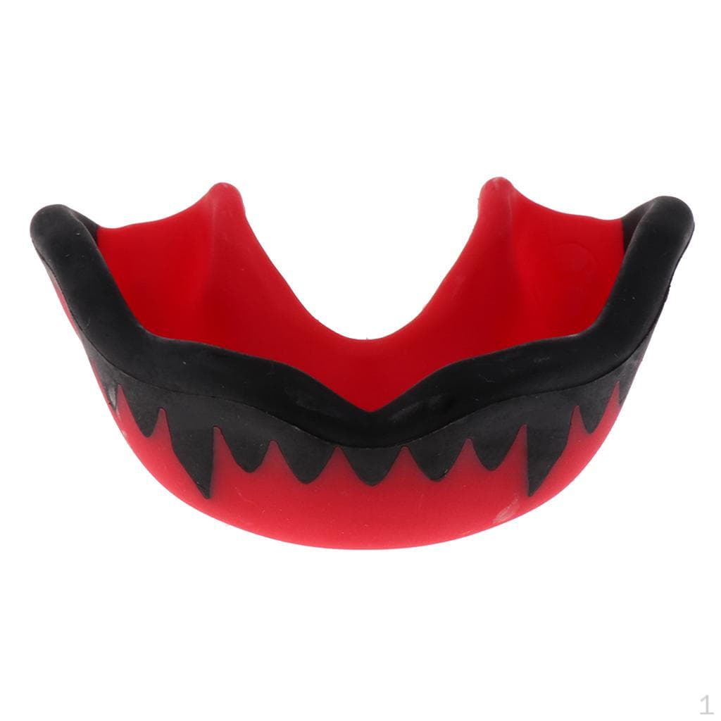 Boxing Mouthguard Adult EVA Mouth Guard MMA With Case 47mm red