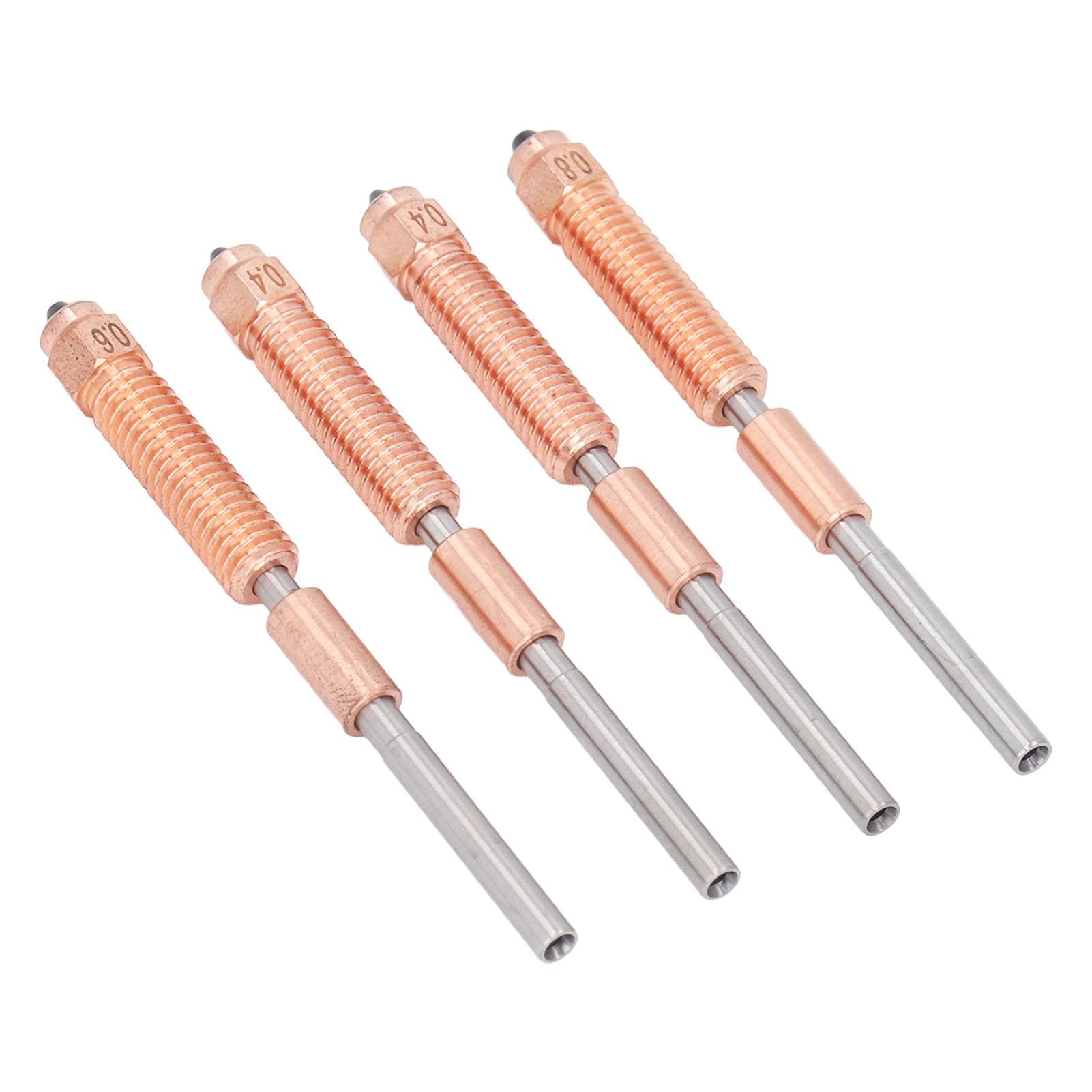 4PCS Integrated Printing Nozzles 0.4mm 0.6mm 0.8mm All Metal Heatbreak Nozzle Replacement for Ender