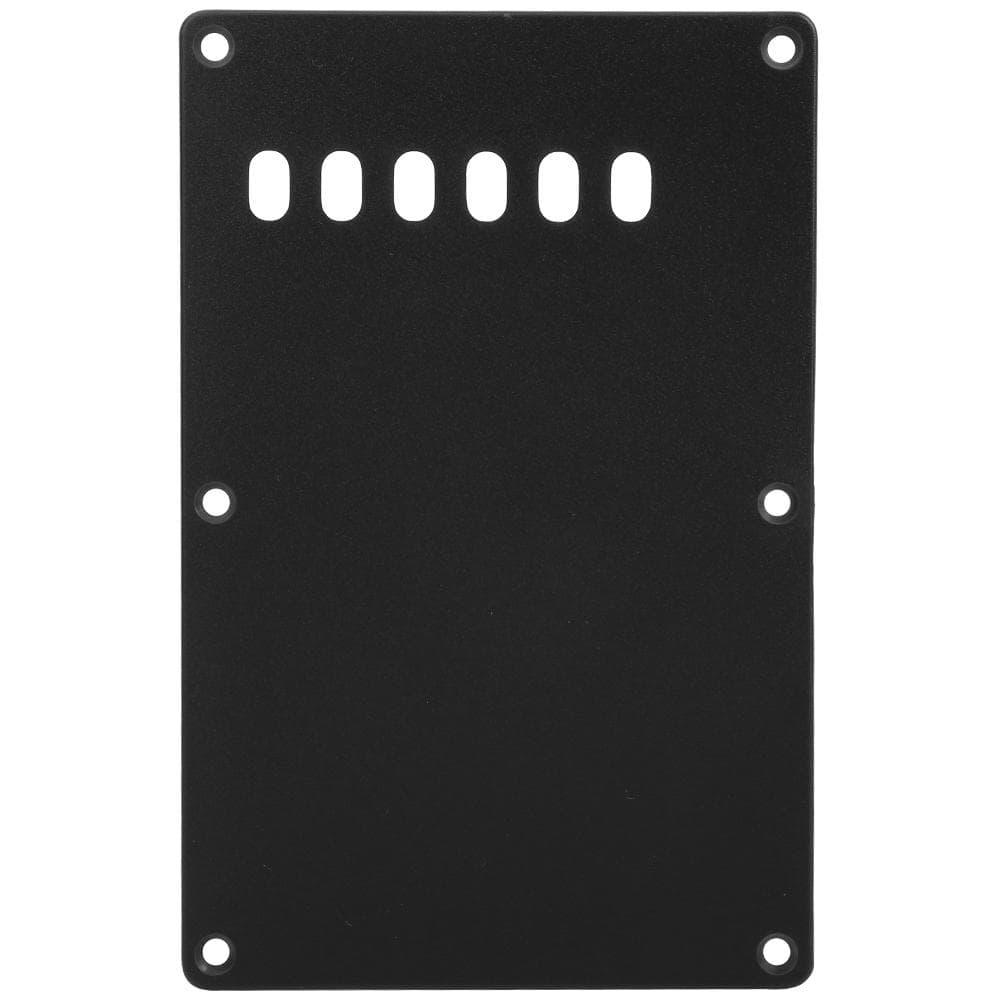 Electric Guitar Rear Cover Plate Back Panel Cover Plate SiX hole Pickguard (Black)