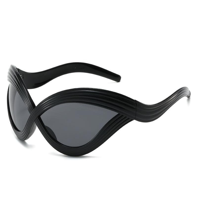 Y2K Vintage Luxury Designer Oversized Cat Eye Sunglasses Women Men Trendy Punk Big Frame Future Sun Glasses