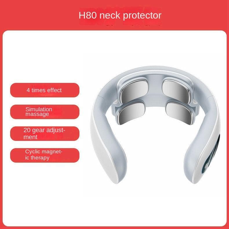 Cervical Massager 2-head Neck Protector Multifunctional Household Pulse Hot Compress Intelligent Electric Neck Massager