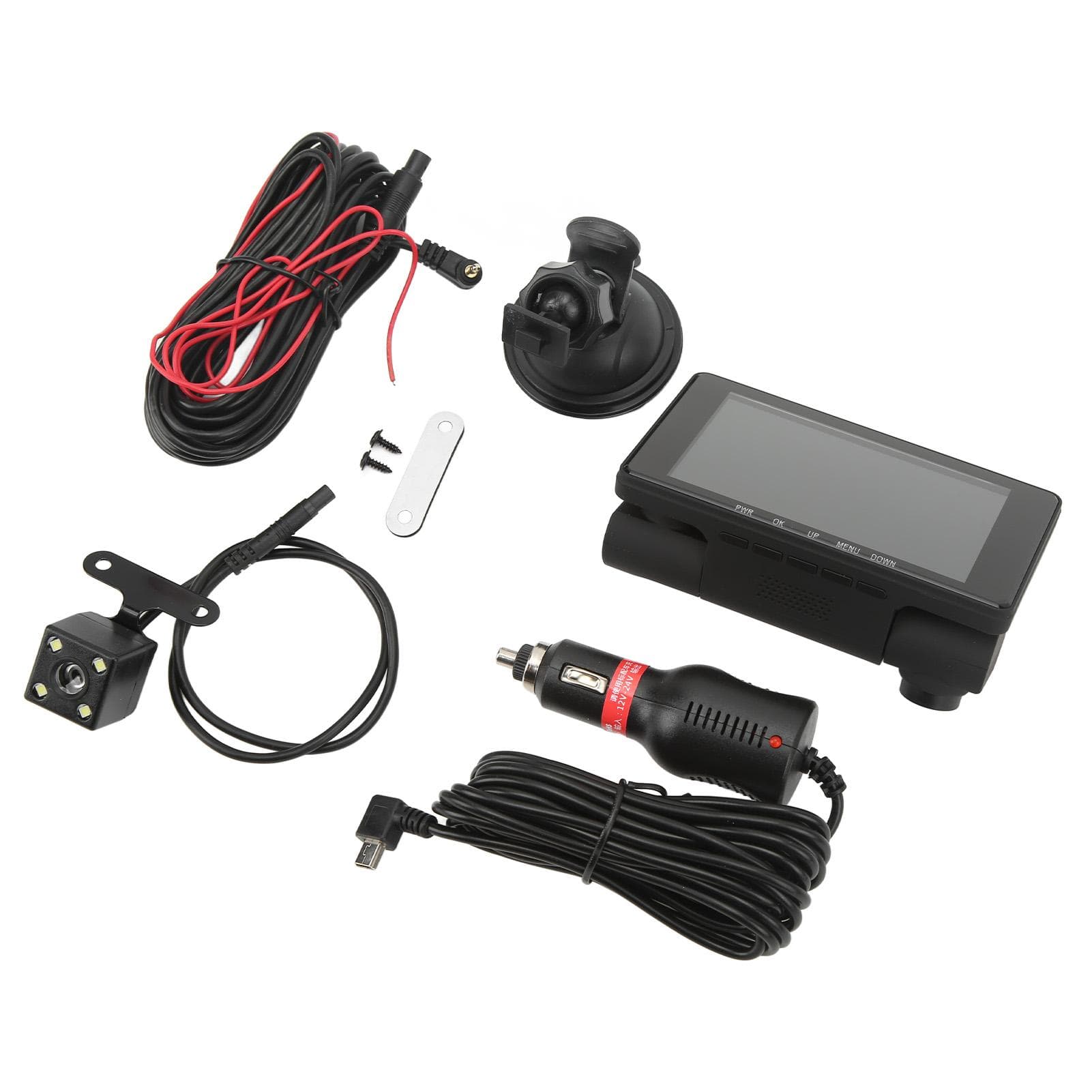 Car Driving Camera 3 Way Dash Camera Night Vision Car Driving Recorder with GPS Gravity Induction